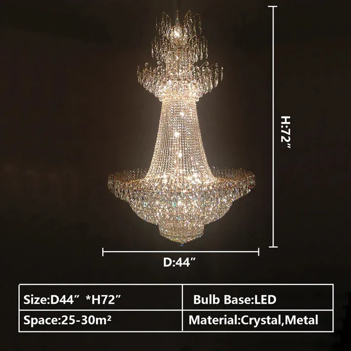 Rylight Extra Large French Classic Multi-tiered Crystal Chandelier