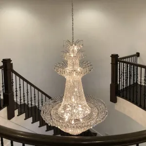 Rylight Extra Large French Classic Multi-tiered Crystal Chandelier