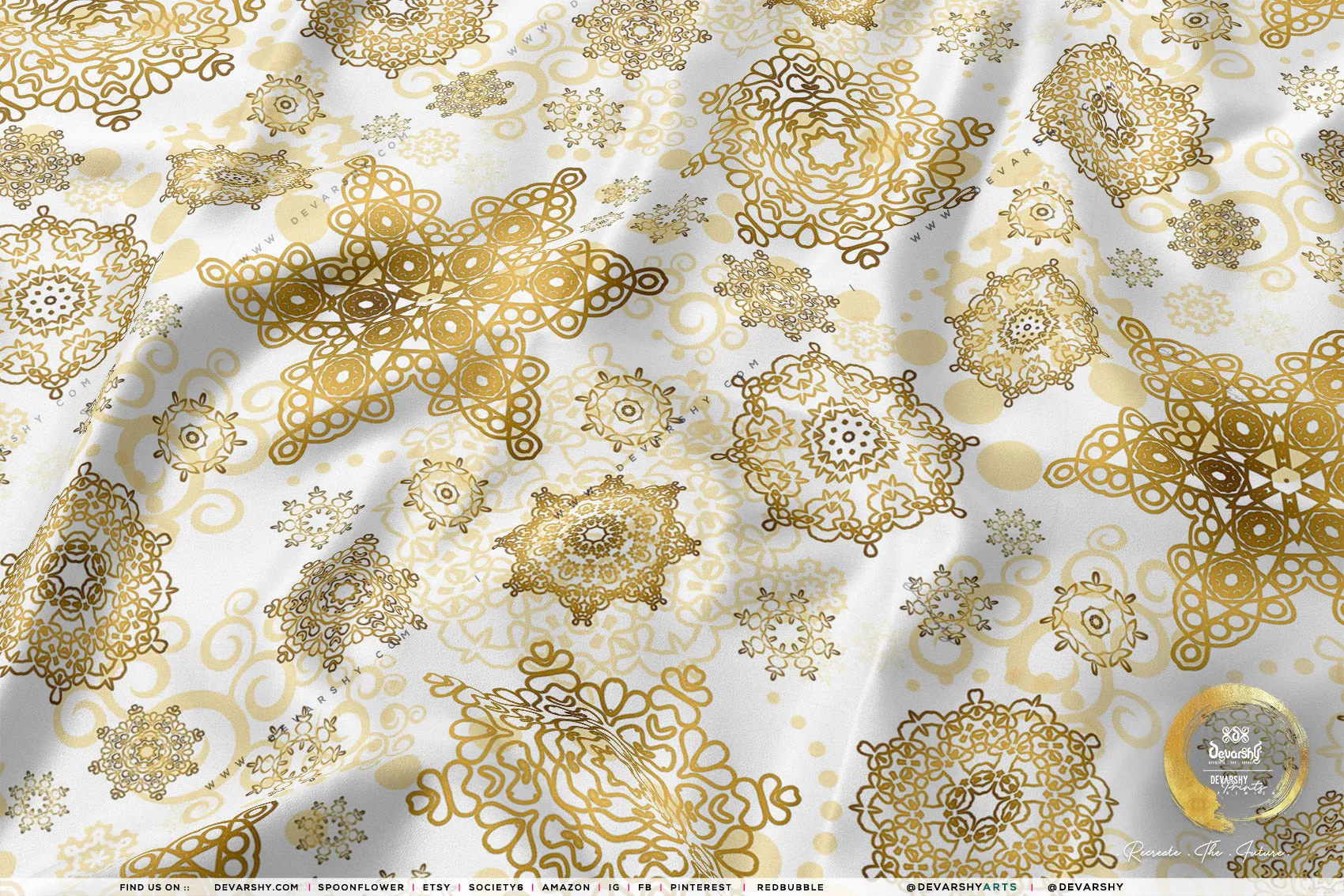 Snowflakes Print Apparel Fabric 3Meters , 9 Designs | 8 Fabrics Option | Fabric By the Yard | 071