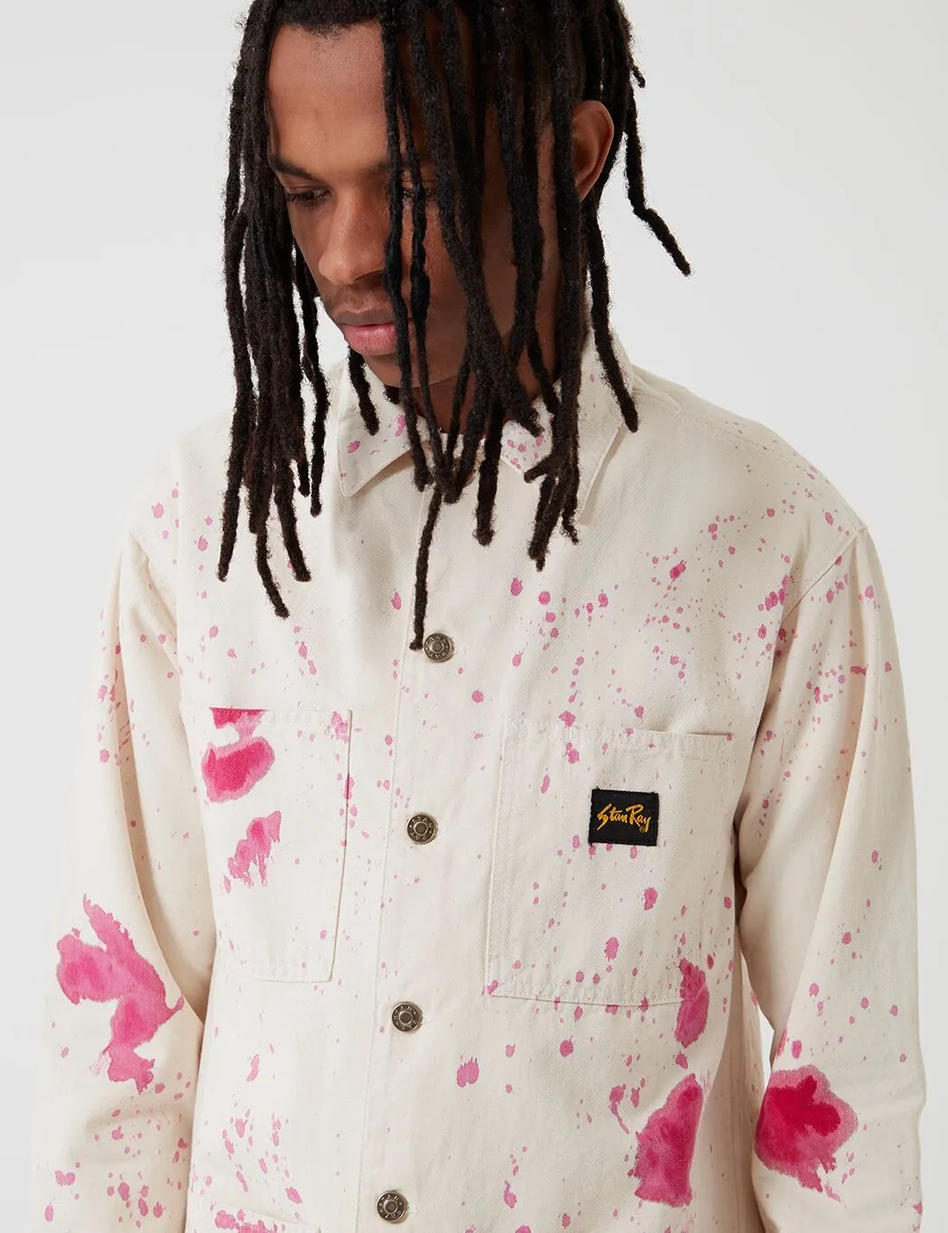 Stan Ray Shop Jacket (Paint Splatter) - Natural