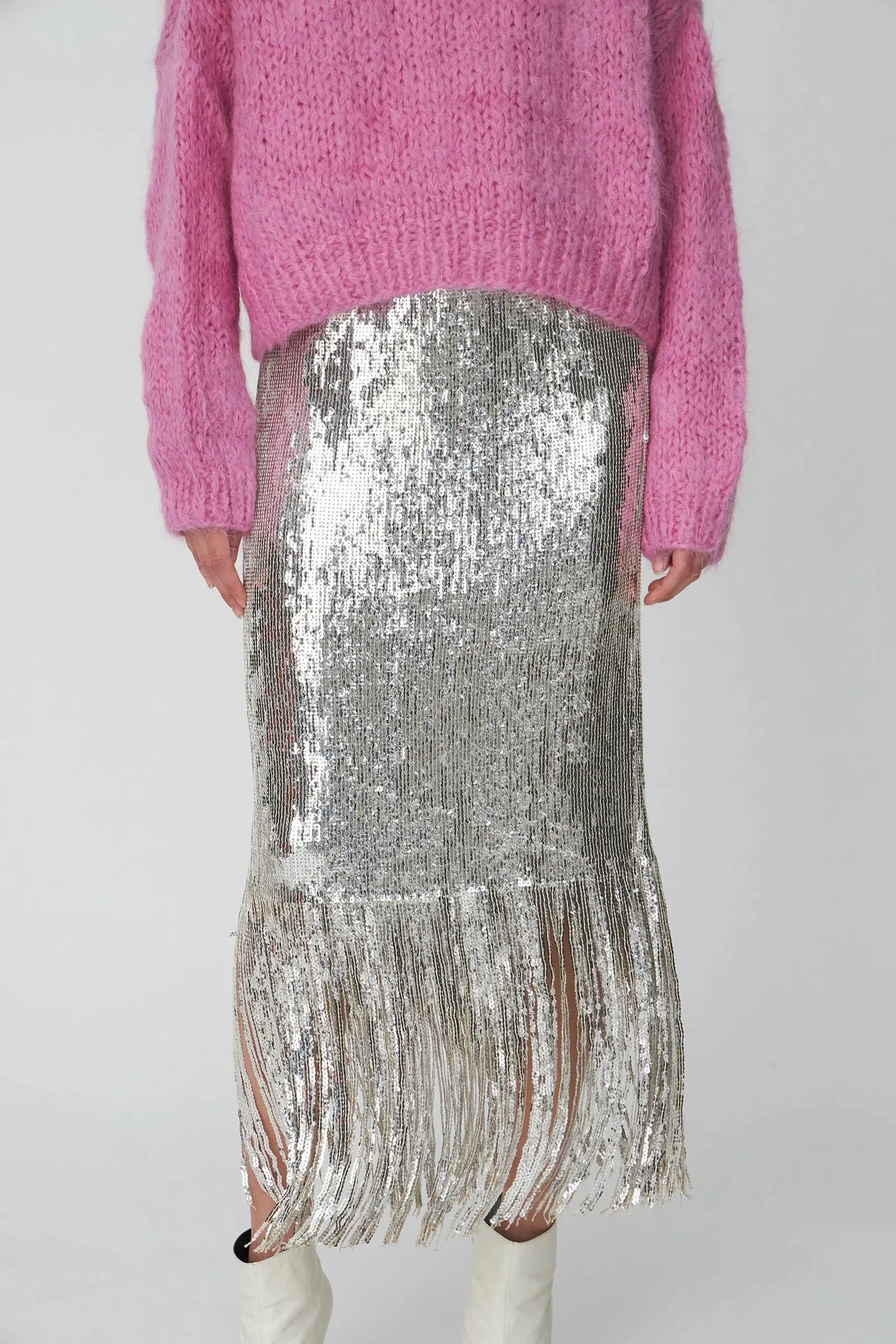 Stella Nova Sequin Fringed Skirt