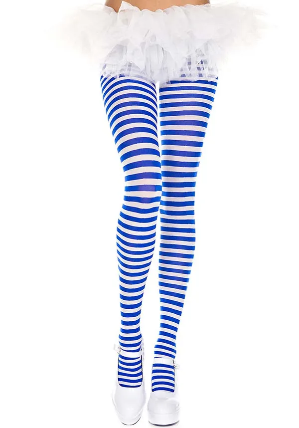 Striped [Royal Blue/White] | TIGHTS