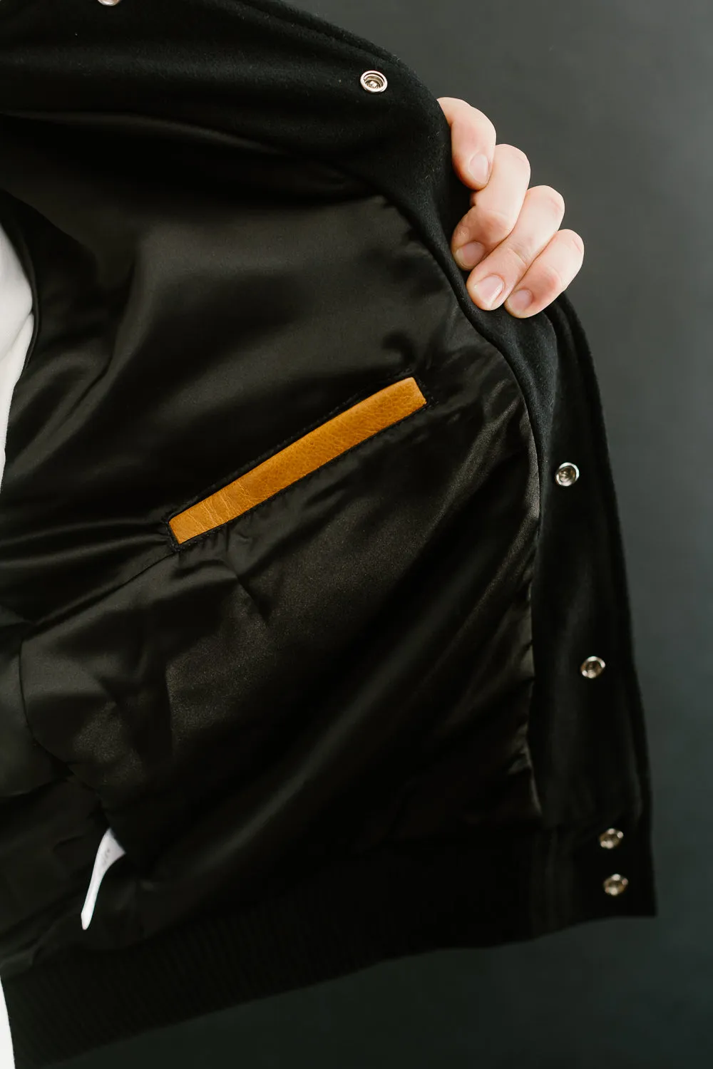 Varsity Jacket - Black, Rust