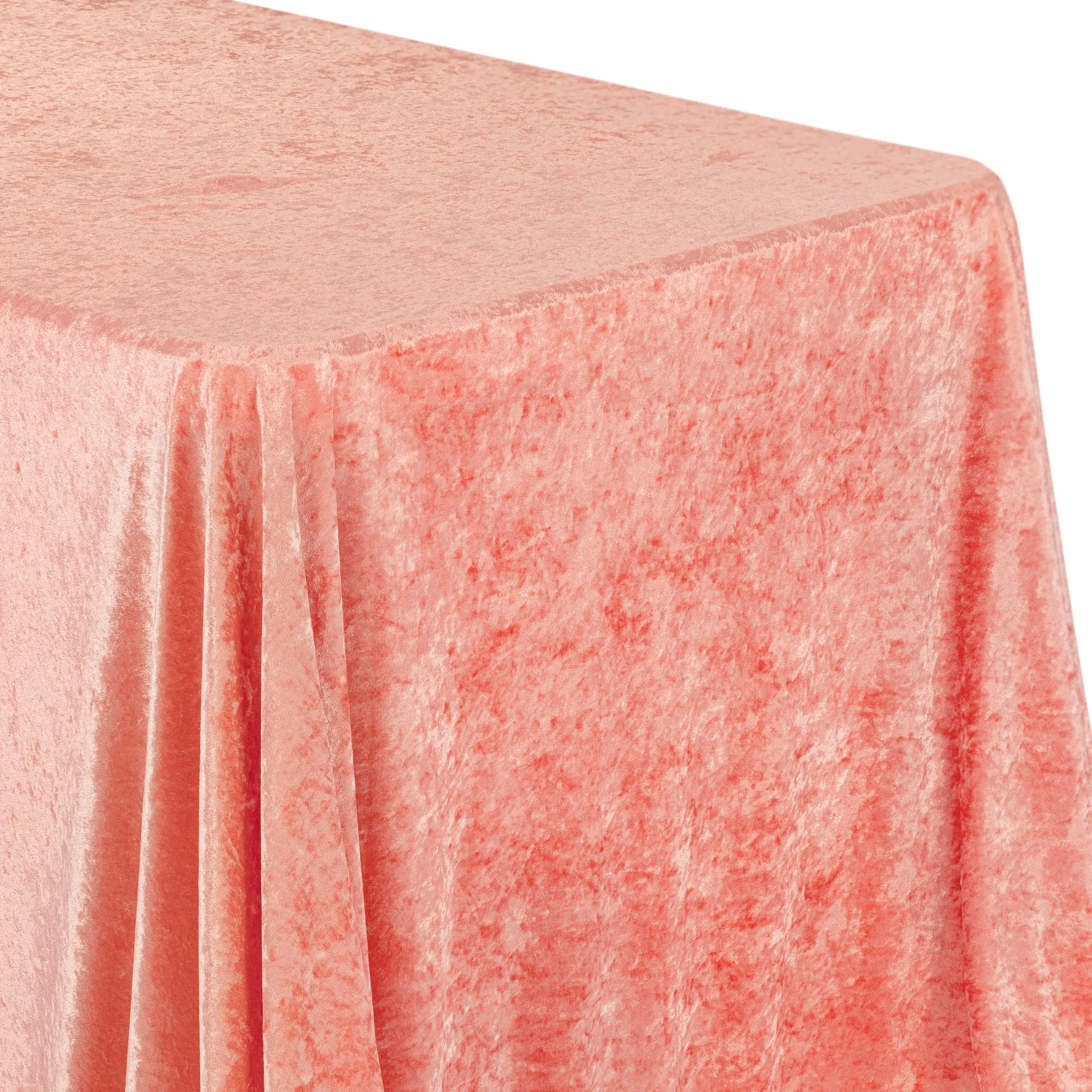 Velvet 90"x156" Rectangular Tablecloth - Coral