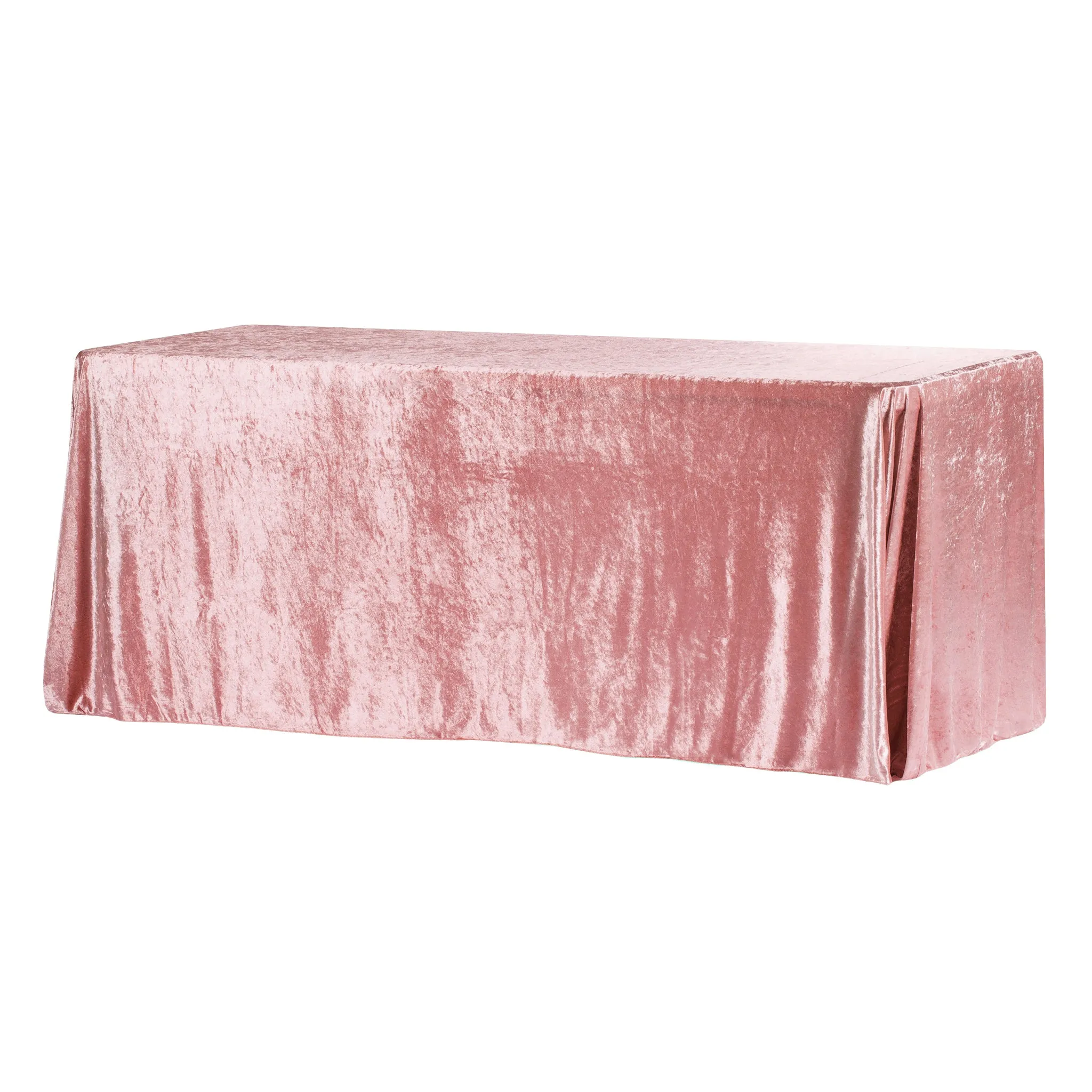 Velvet 90"x156" Rectangular Tablecloth - Dusty Rose/Mauve