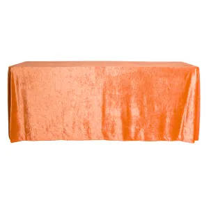 Velvet 90"x156" Rectangular Tablecloth - Orange