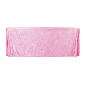 Velvet 90"x156" Rectangular Tablecloth - Pink