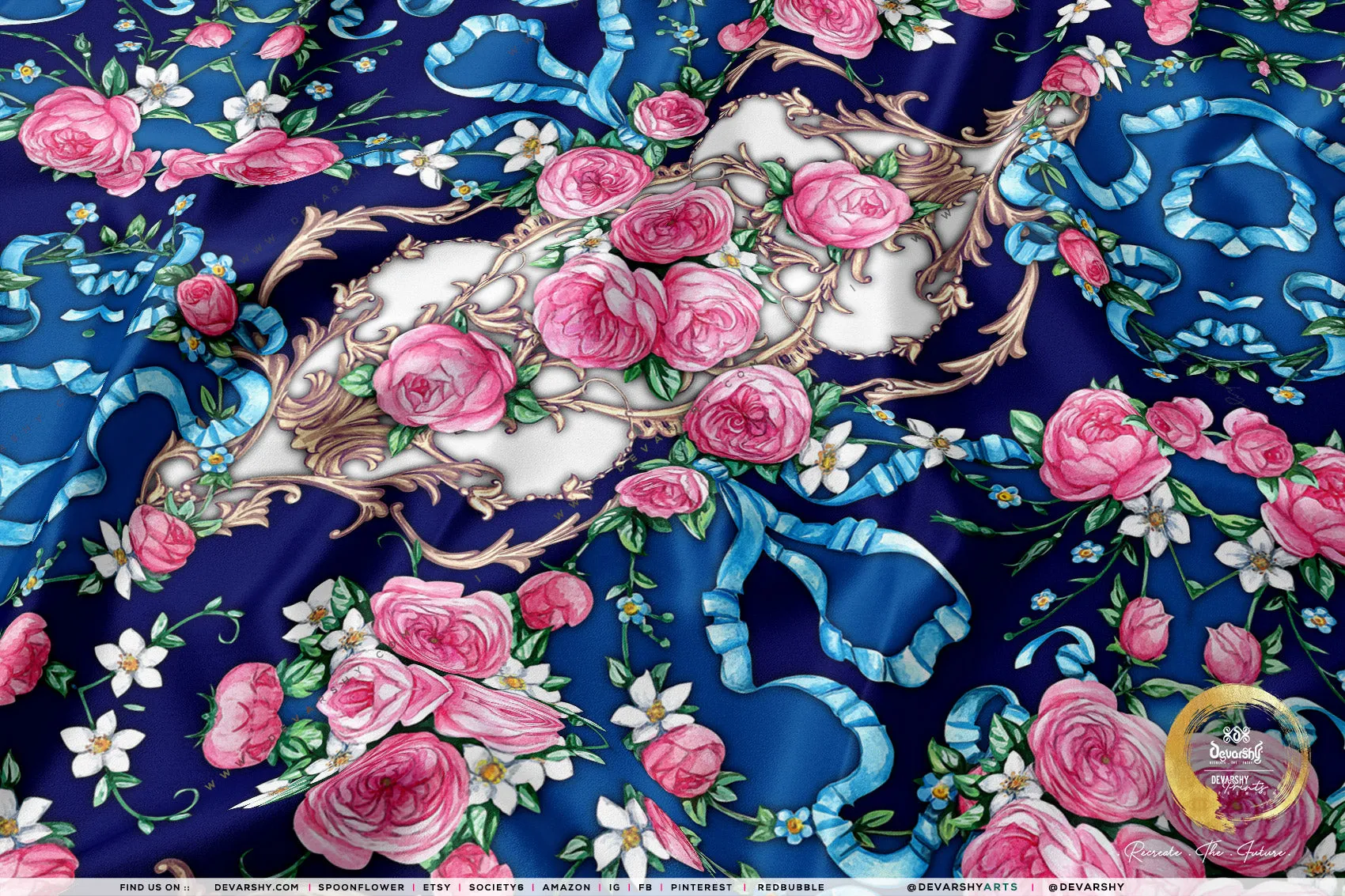 Vintage Florals Apparel Fabric 3Meters , 6 Designs | 8 Fabrics Option | Baroque Fabric By the Yard | 044