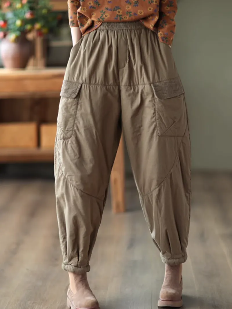 Women's Comfy Retro Wide-Leg Harem Pants Bottom