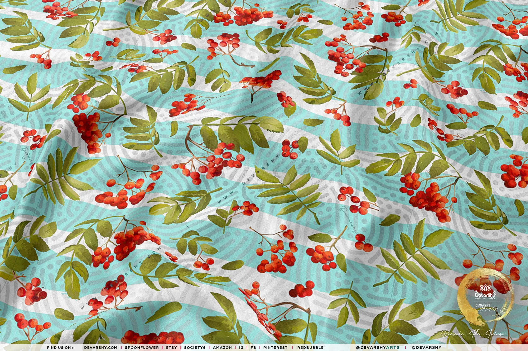 Xmas Florals Apparel Fabric 3Meters , 9 Designs | 8 Fabrics Option | Fabric By the Yard | 072