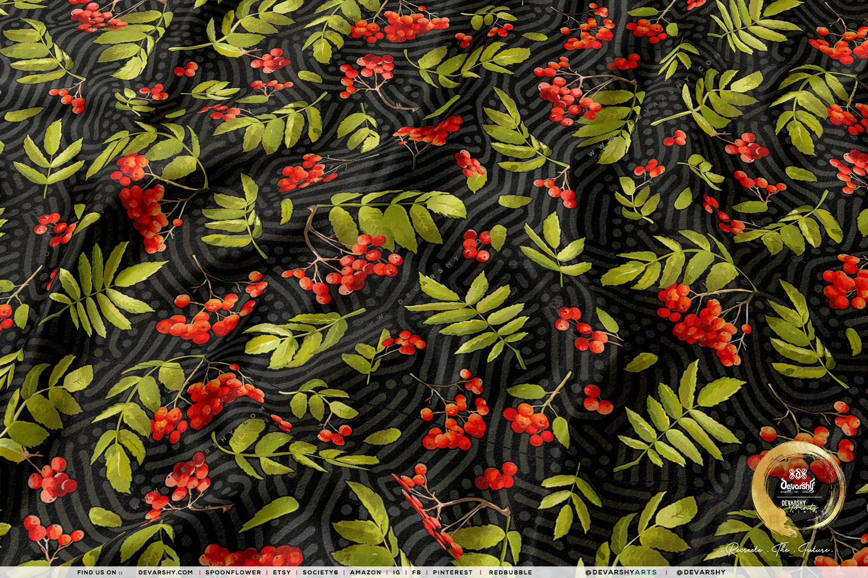 Xmas Florals Apparel Fabric 3Meters , 9 Designs | 8 Fabrics Option | Fabric By the Yard | 072