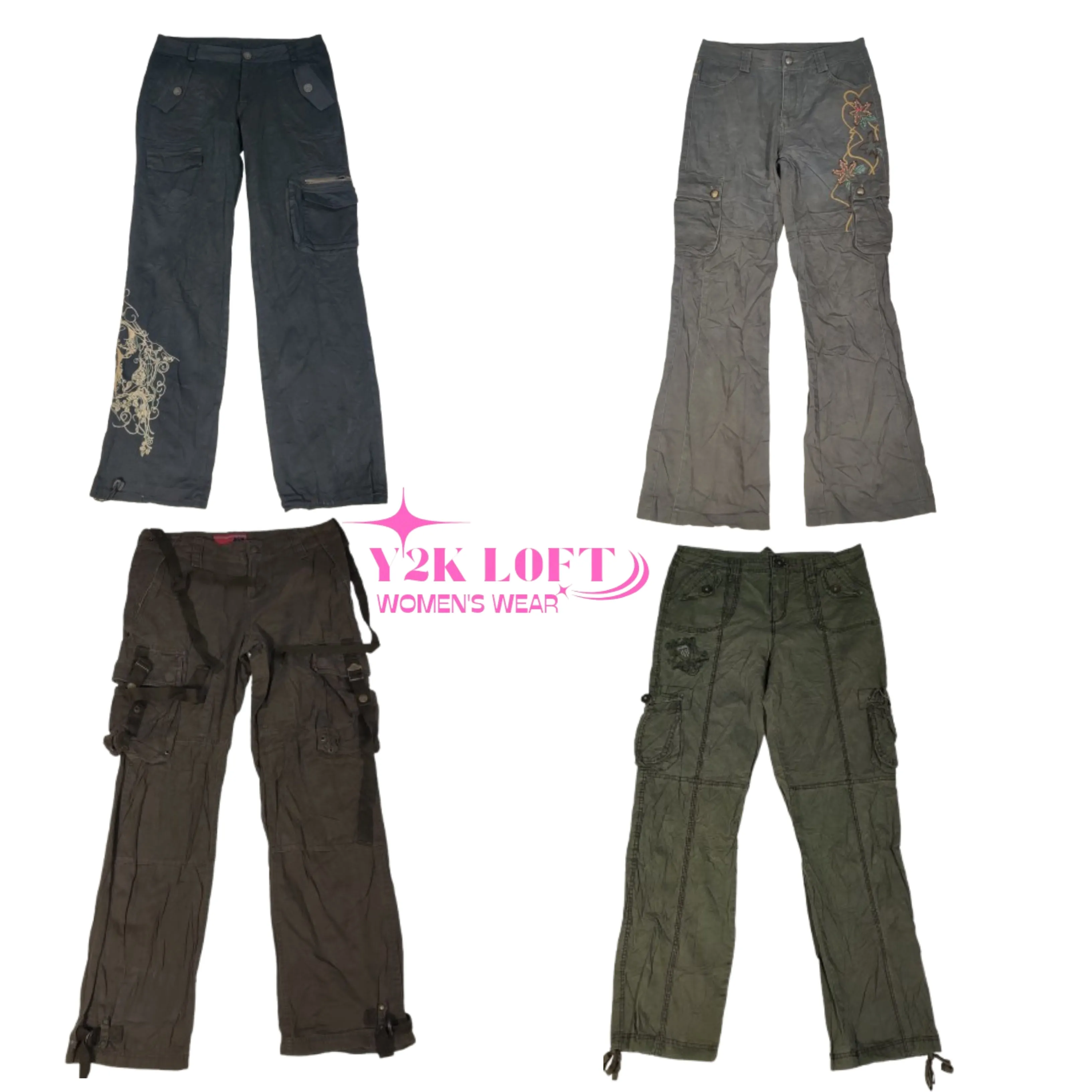 Y2K Retro Chic Cargo Pants 20 Pcs